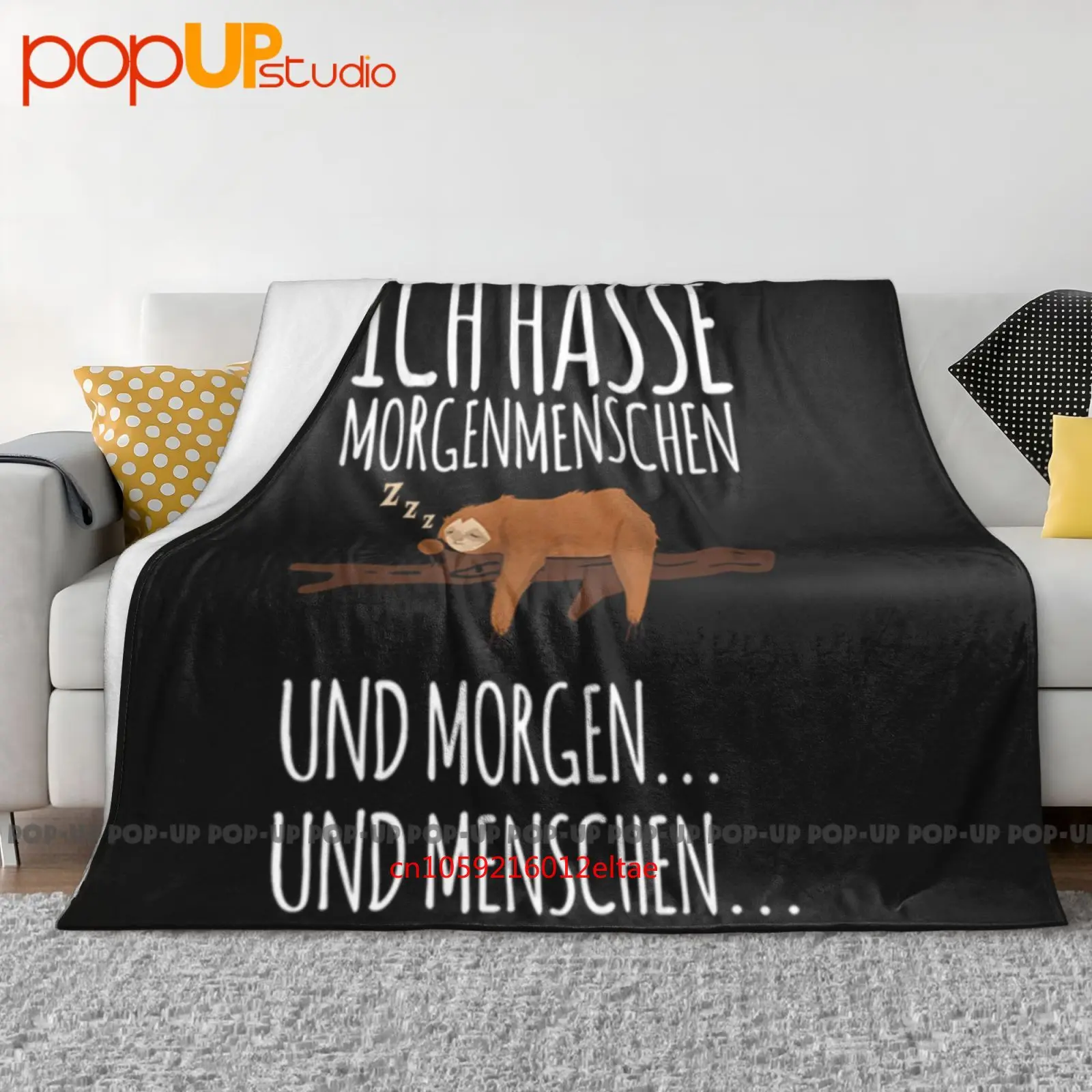 Langschläfer Morgenmuffel Schlafshirt Faultier Bett Spruch Ultra-Soft Blanket Quilt Winter Sofa Cover Bed Covers