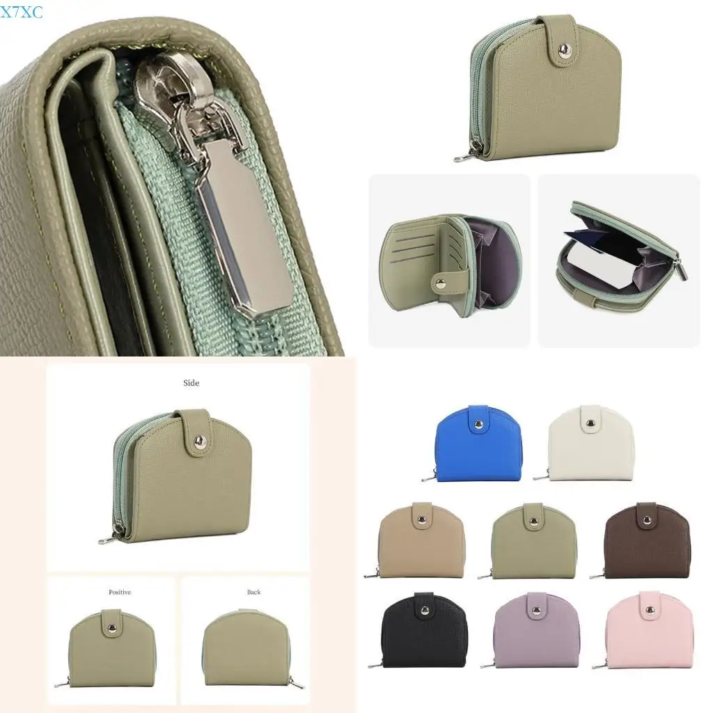 x7xc女性ショート財布カードホルダー小さな財布PUレザーコイン財布ソリッドカラーウォレットスタイリッシュな交換財布