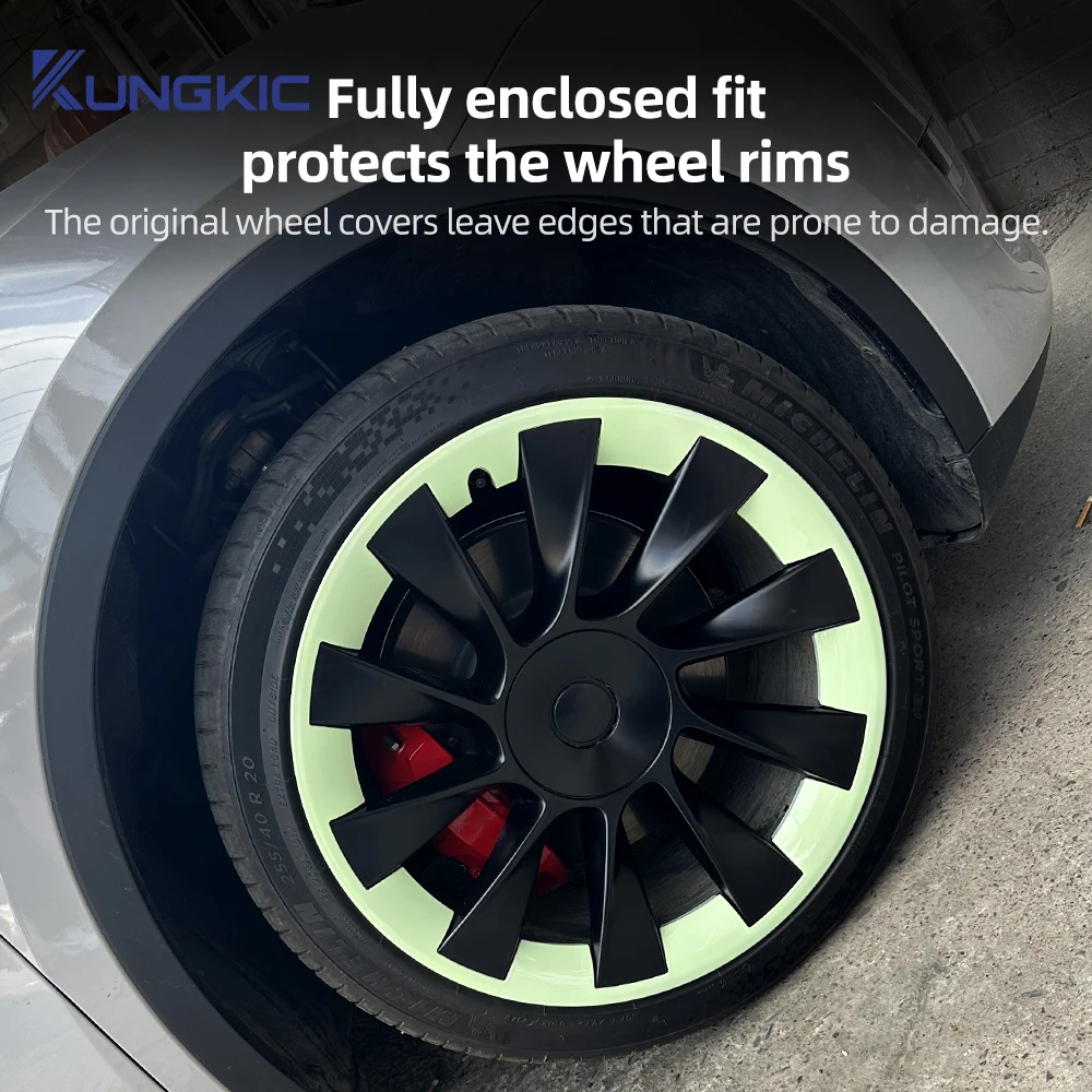 

20 Inches Wheels ABS Rim Guard Rim For Tesla Model Y 2024-2020 Car Hubcap Cover Hubcap Patch Scratch Proof Hub Cap Trim