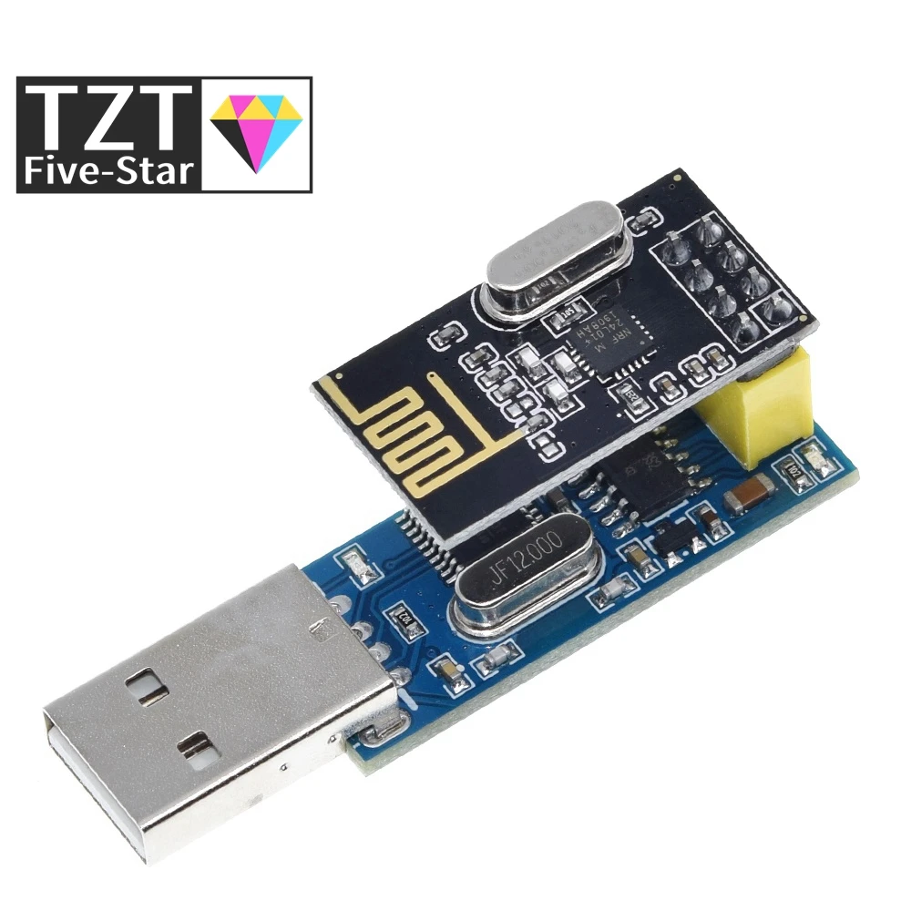 New CH340T USB to Serial Port Adapter Board + 2.4G NRF24L01+ Wireless Module For Arduino