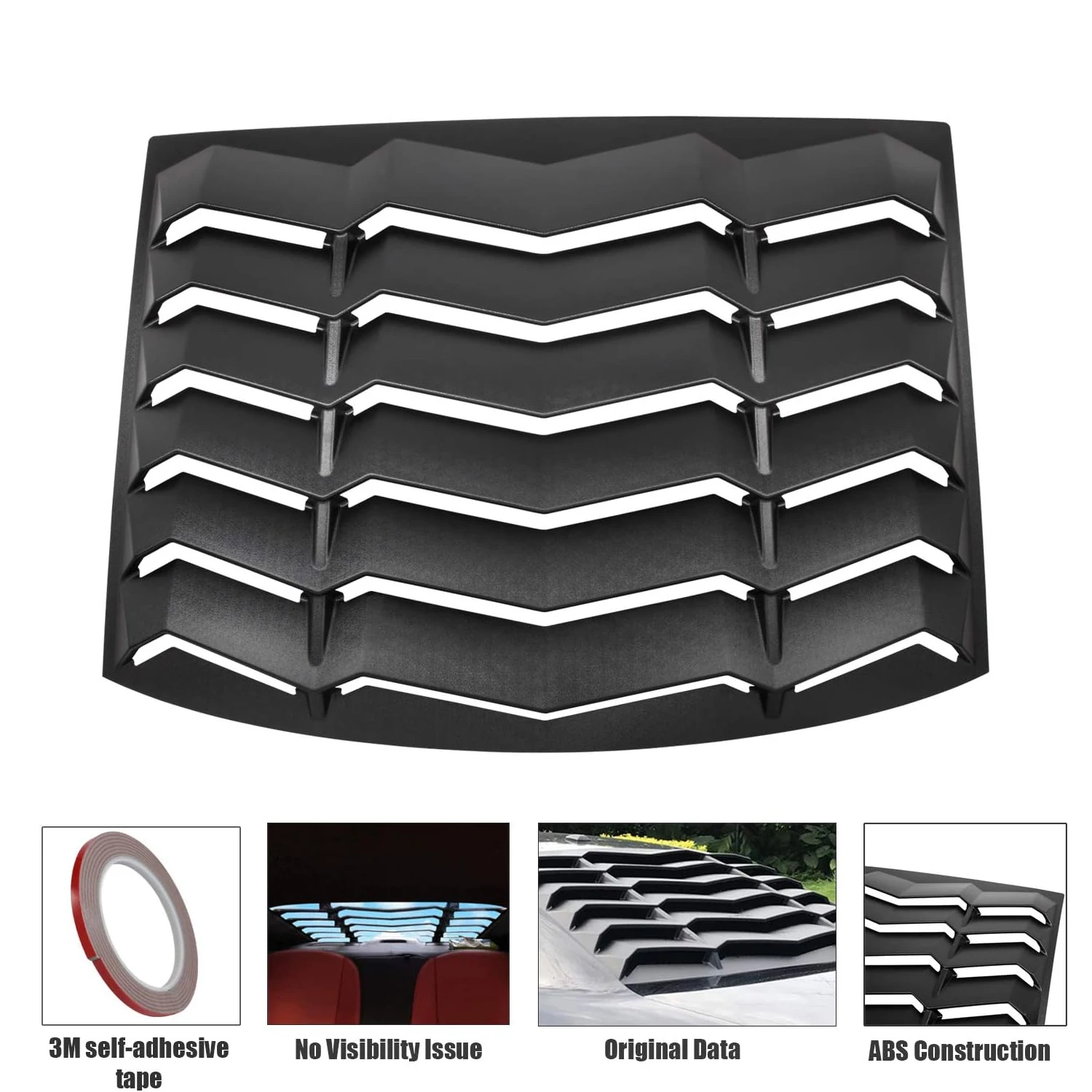 Cubierta de parasol para parabrisas de persiana de ventana trasera, color negro mate, compatible con Dodge Charger SXT/GT/RT/RT Scat Pack/Scat 2011-2023