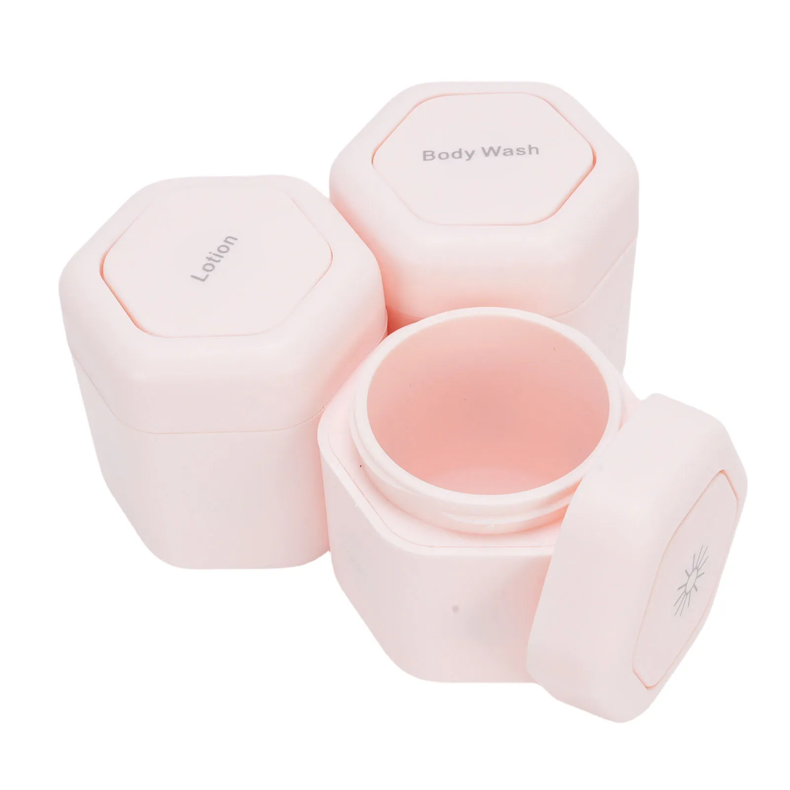 

3 шт. дорожные контейнеры Roseate многоразовые герметичные магнитные дорожные банки с широким горлышком для лосьона для мытья тела магнитные дорожные банки