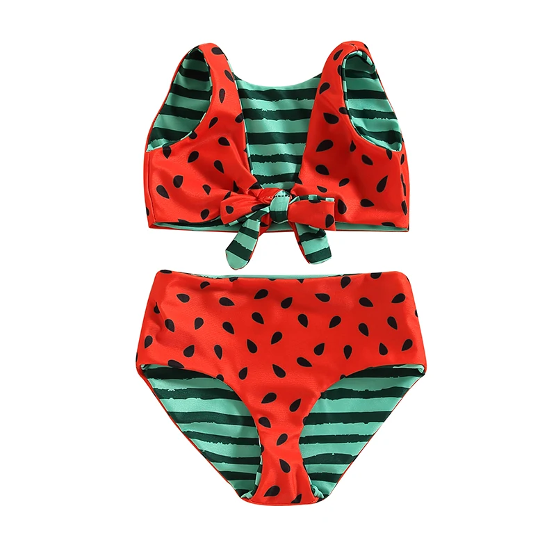 Toddler Girls Kids Swimsuit 2023 Summer Kid Bandage Bikini Set Children Baby Bandage Biquini Infantil Swimwear Beachwear