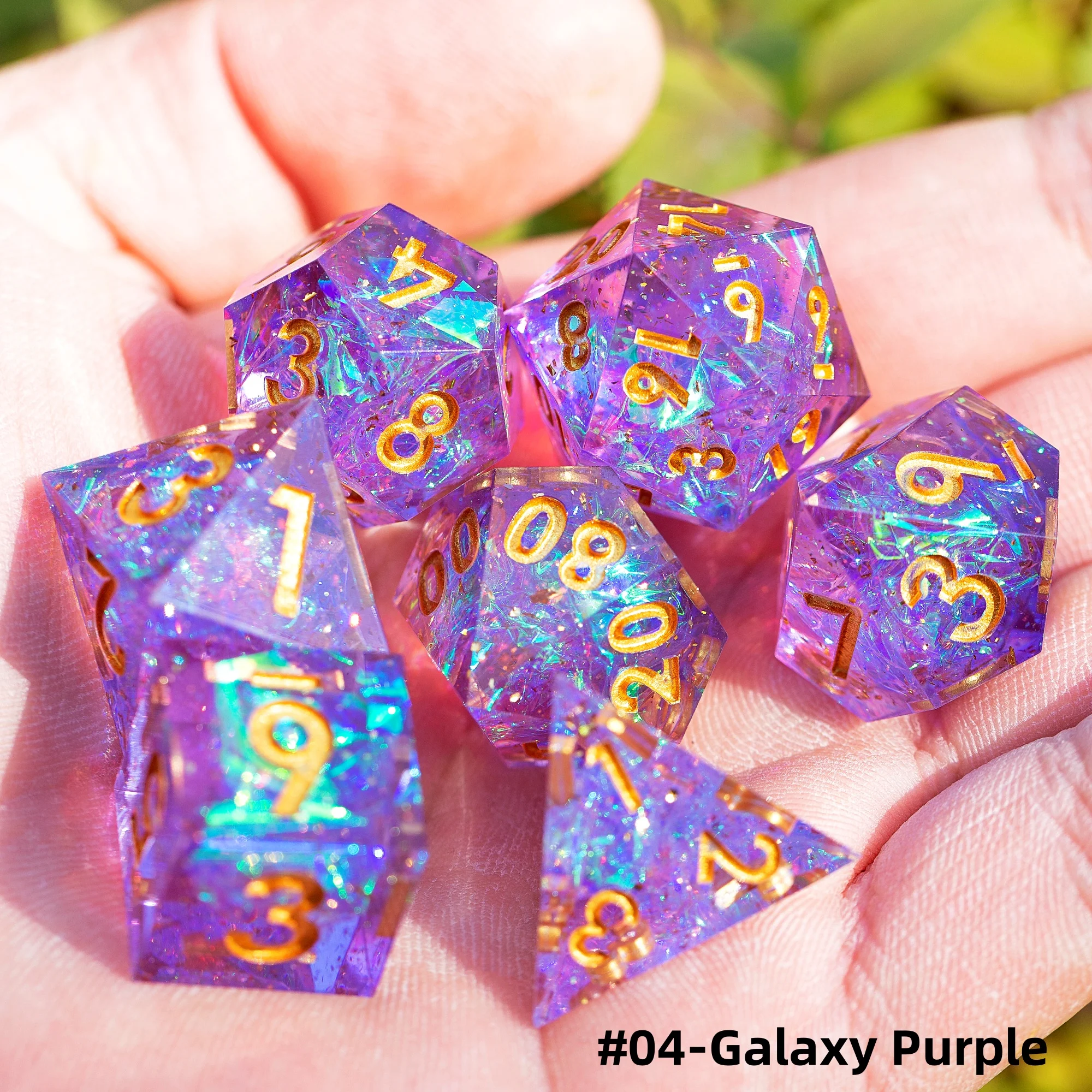 

MINI PLANET Polyhedral Resin DND Dice Set Handmade Sharp Dice For TRPG Board Role Playing Games D4 D6 D8 D10 D% D12 D20 Dice DND