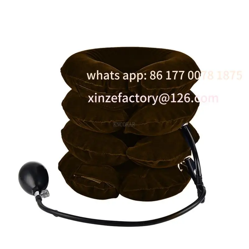 

Настраиваемый массажер для шеи, поддержка тяги, облегчение боли, воротник, подушка, эластичная подставка, 4-слойная надувная воздушная подушка