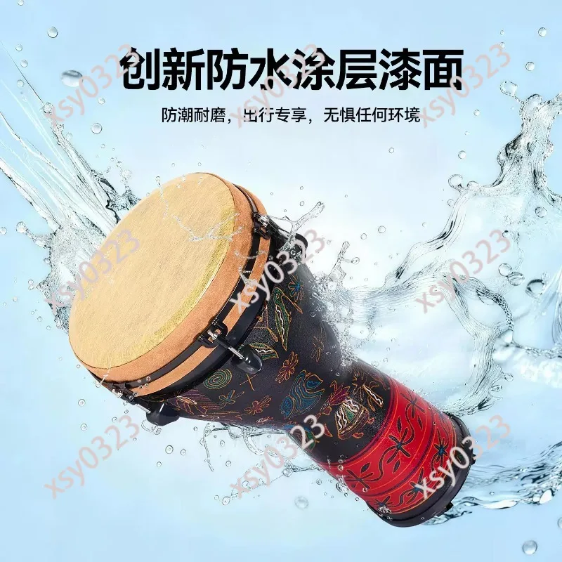 Traditional African Djembe 12 Inch PVC Hand Drum for Learning and Performance