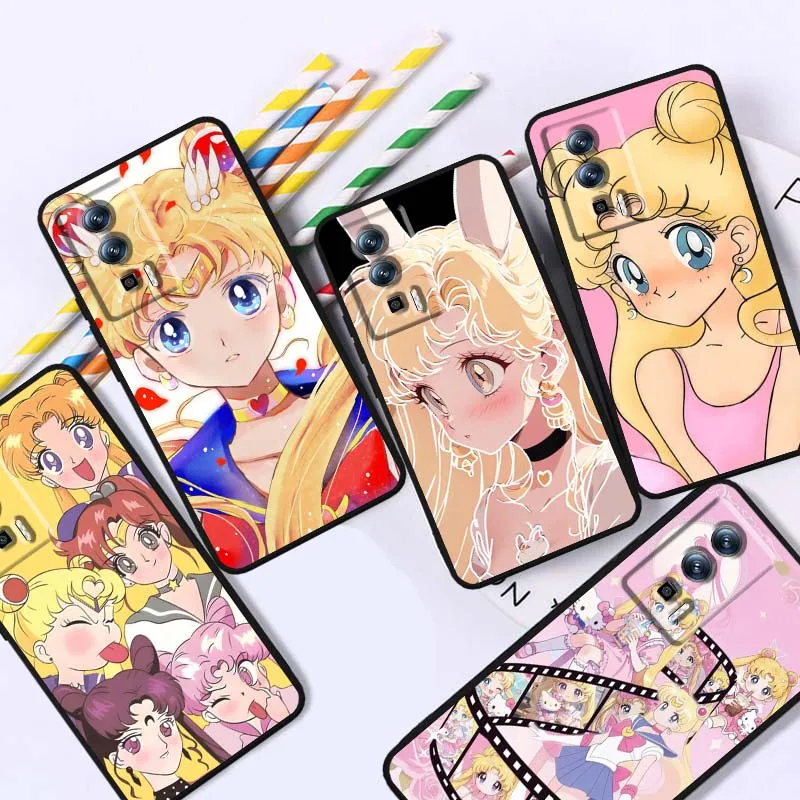 

Anime S-Sailors M-Moons Cute For Xiaomi Redmi 12 13C 12C 13 10C 9T A2 9A 9C 7A Note 10S 8T 10 9 8 Pro 4G 5G Black Phone Case