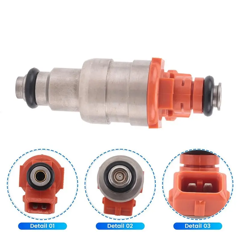 

For Jeep Wrangler Cherokee YJ 1987-1998 I6 4.0L Compatible 6Pcs Fuel Injectors 33007127 53003956-M54K