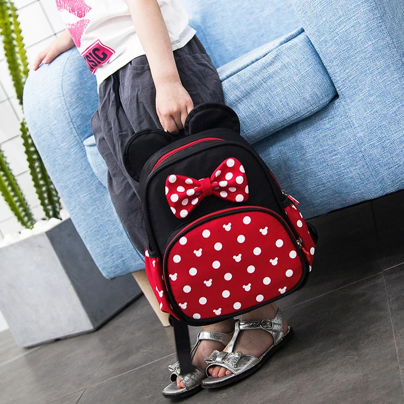 2024 Disney Mickey Minnie Children Backpacks kindergarten Schoolbag Kids Backpack Children School Bags Baby Girls Boys Backpacks