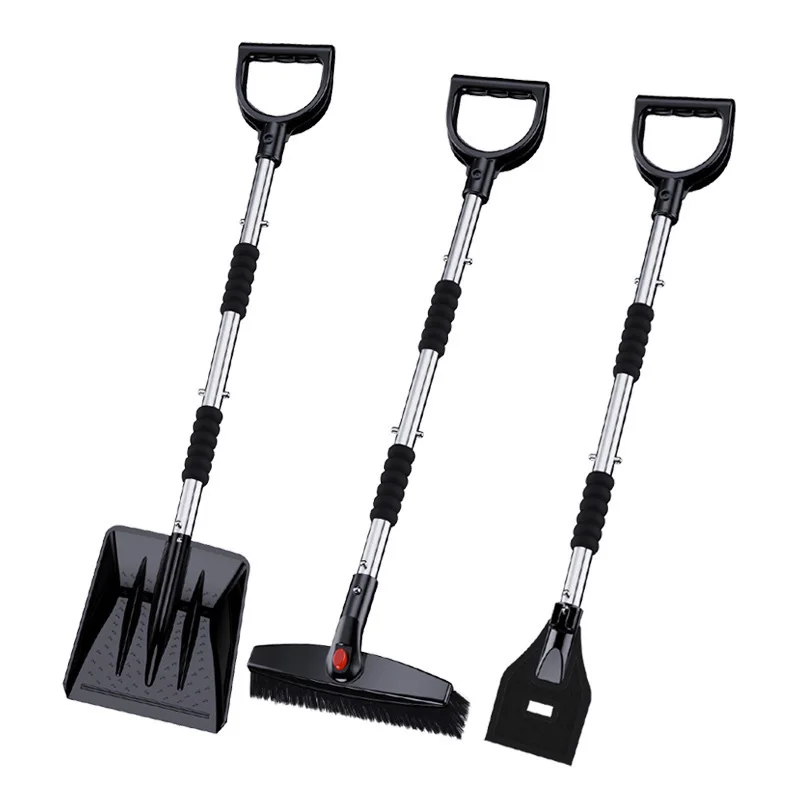 3 In 1 Ice Scraper Snow Shovel Retractable Snow Brush Winter Detachable Car Snow Shovel For Car Truck Camping