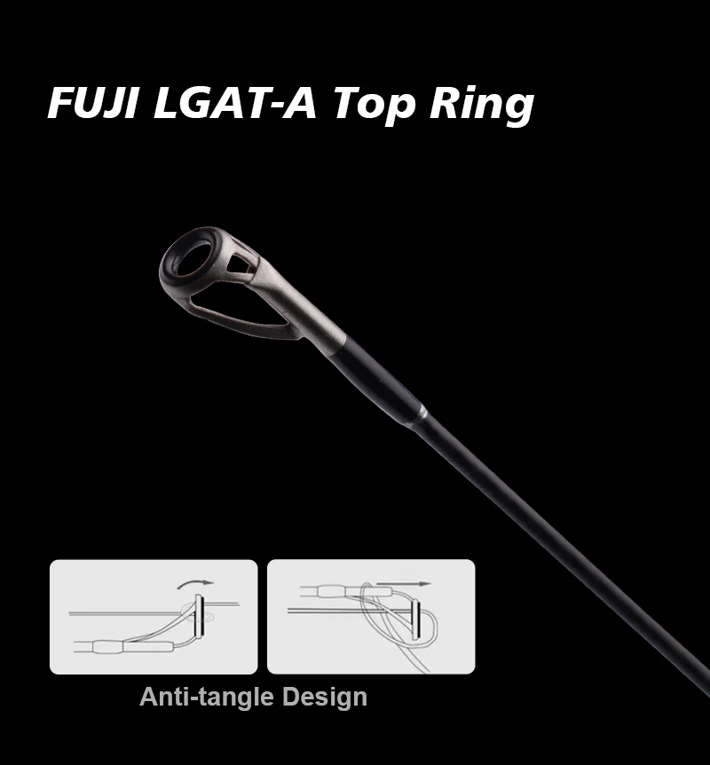 PURELURE RUIXT Bass-Angelrute 1,95m-2,04m L-MH mit Fuji-Führungsringen, Toray 33T+40T Carbon-Geweberute, Optionen: 1,98m, 2,01m erhältlich – Detail 3