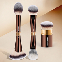 MAANGE 3pcs Makeup Brush Set 2pcs Double Head Brushes with Extendable Brush for Powder Contouring Blush Unique Brush Surface