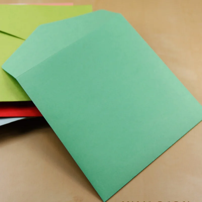 Colorful Kraft Square Envelopes for Bank Card, Membership Card, Wedding Party Invitation, 50 PCs/Lot