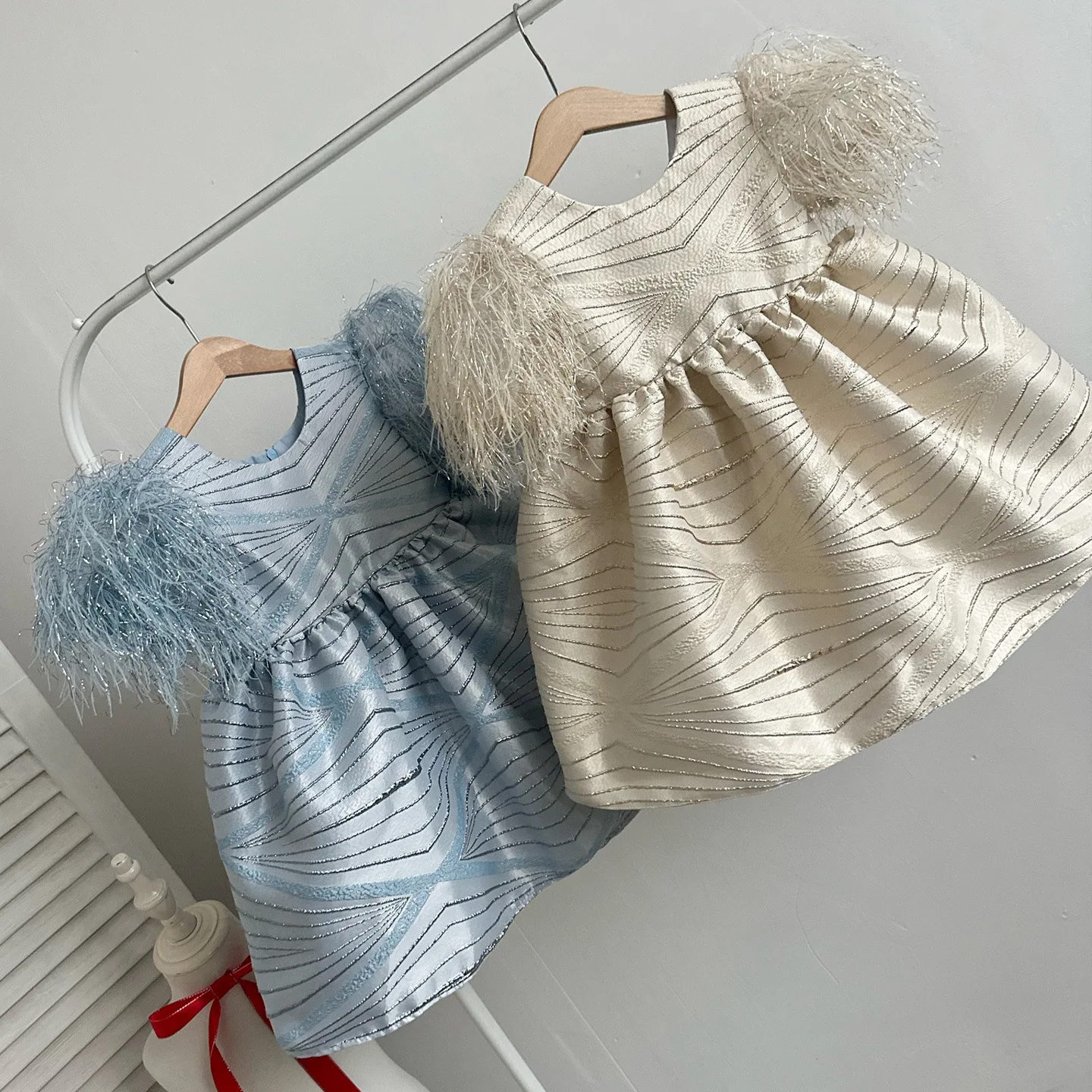 Babys One Year Old Dress for Girls 2026 New Small and Medium Sized Satin Princess Dress