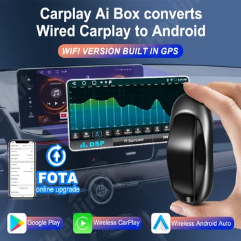 iHeylinkit Carplay Ai box Wireless Carplay Android Auto 2+32G Fully Open System Car Smart Ai box Build in GPS