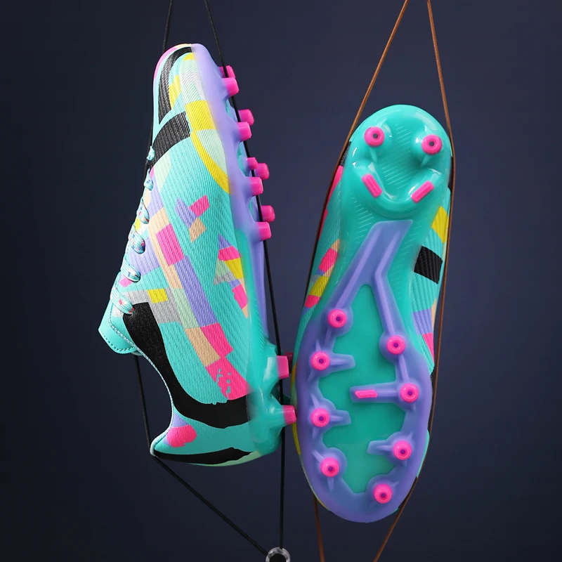 

Новые мужские спортивные футбольные бутсы для тренировок, футбольные бутсы для мальчиков, уличные длинные шипы, нескользящие бутсы, дышащие, удобные