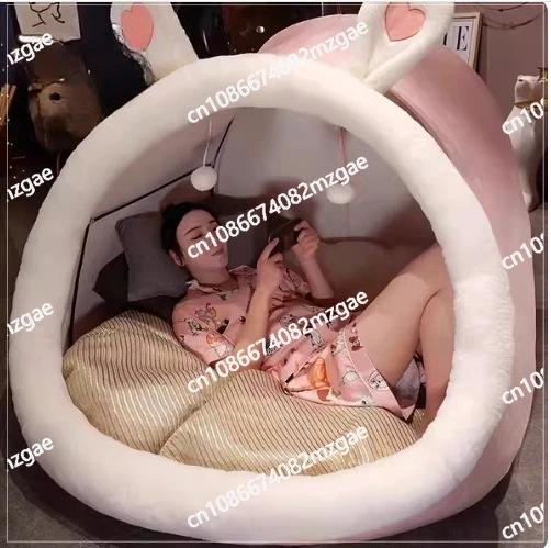 Cute Oversized Adult Child Plush Tent Cozy House Lazy Person Sofa On The Ground Cat's Nest Christmas Cushions Sitting Cushion