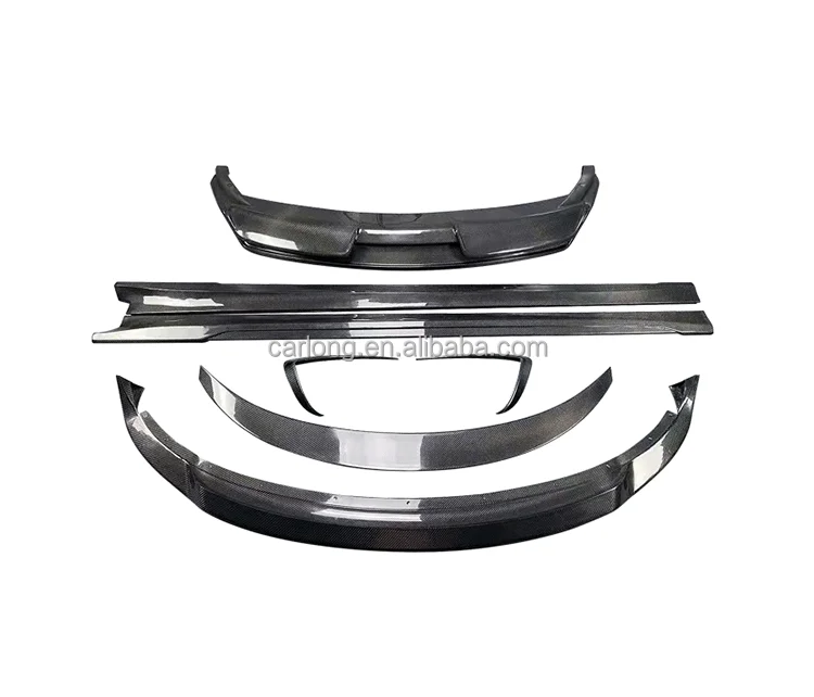 Hot Sale Carlong CL-223 Carbon Fiber Car Body Kits Artisan Style Front/Rear Lips Side Skirts Spoiler Complete Sets for Tesla