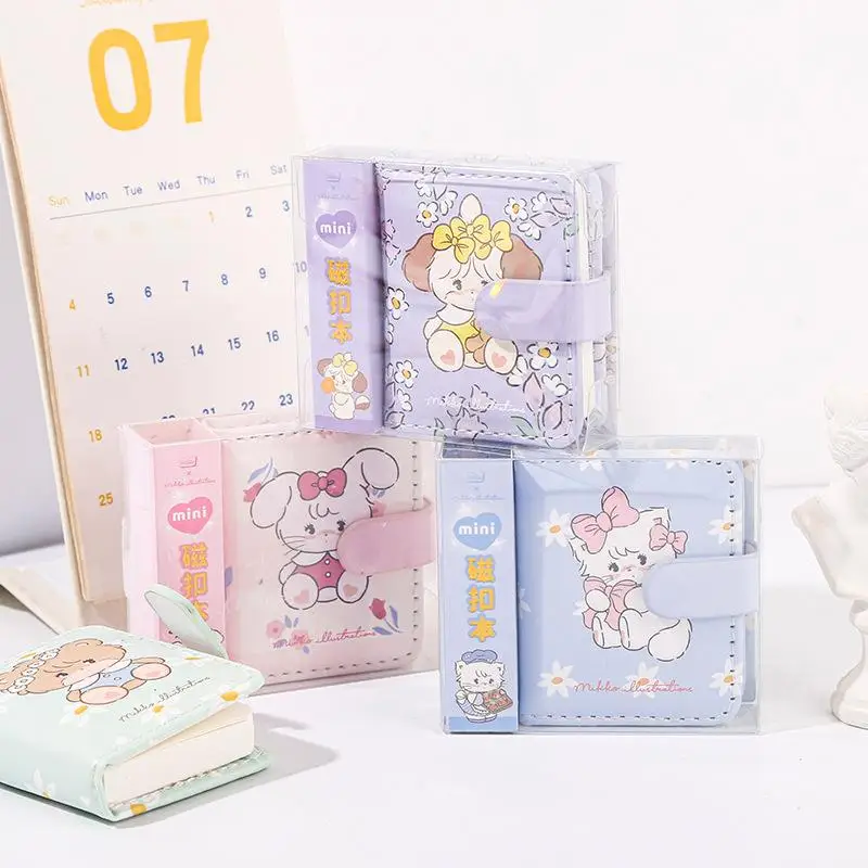 

Милый переносной мини-блокнот Kawaii с магнитной застежкой в виде книжки с изображением Микко Камми латте Мусса суфле мультяшный Аниме подарок для девочек