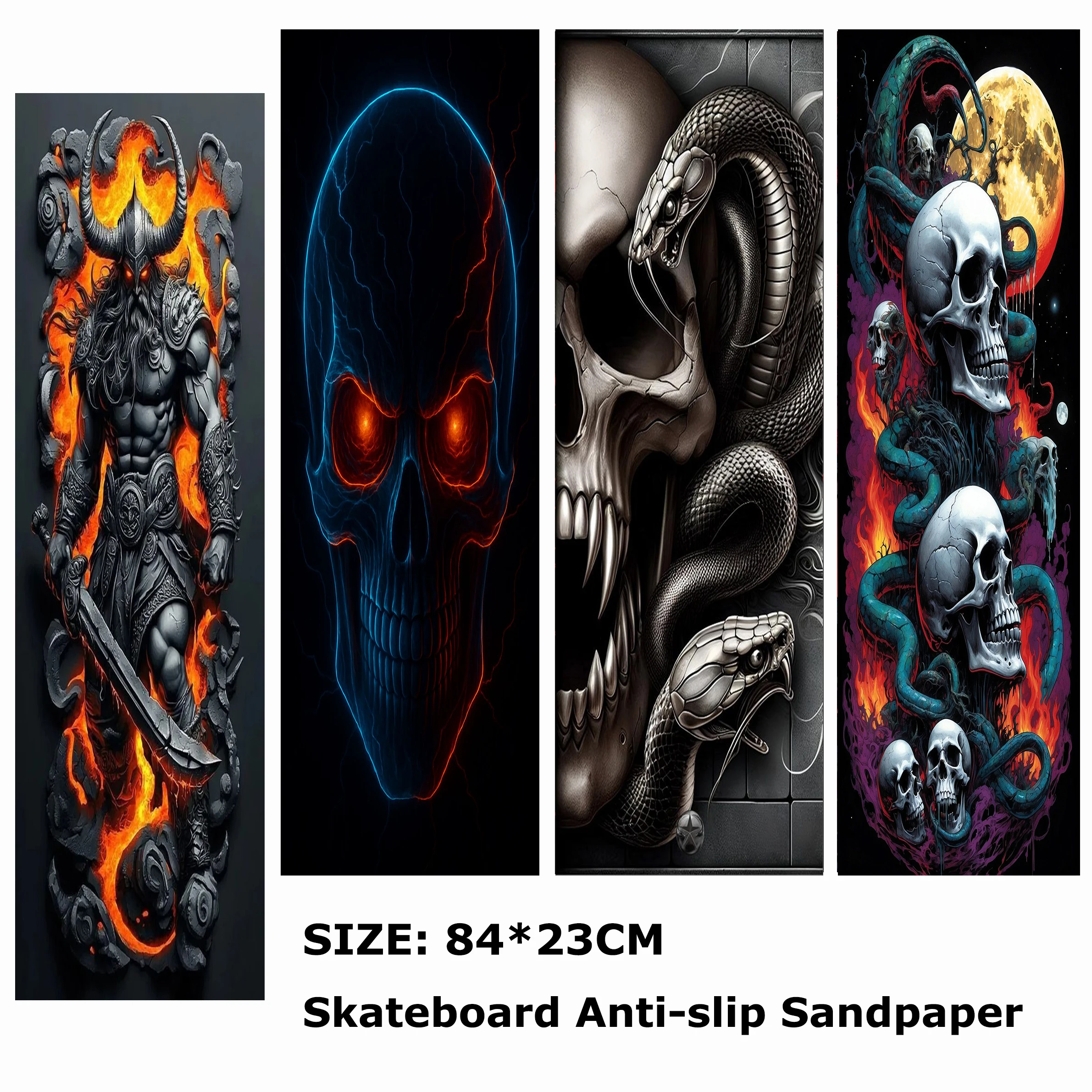 

Brave Soldier Hydra Skeleton Pattern Electric Scooter Anti-slip Sticker Sandpaper Skateboard Grip Tape Sheet 84*23cm