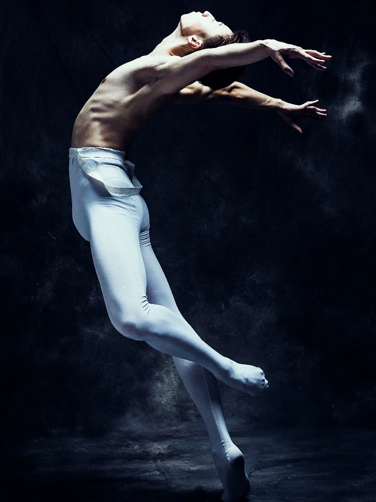 Męskie spodnie baletowe, obcisłe spodnie do ćwiczeń, elastyczne spodnie do tańca.