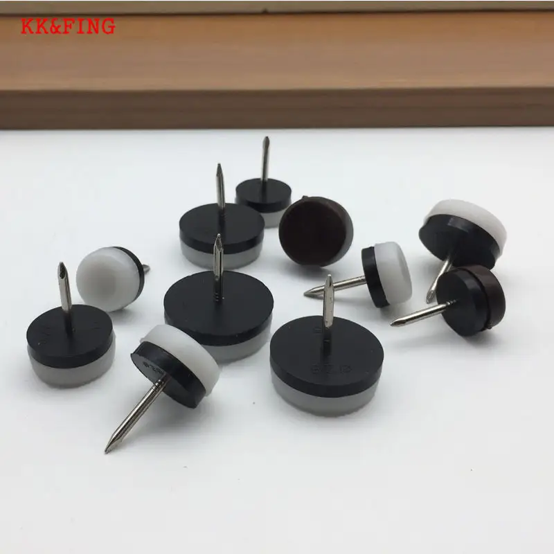KK&FING 20 PCS Chair Table Furniture Leg Bottom Feet Plastic Pads Glides Skid Nail Wood Floor Furniture Protector Noise Killer - Image 4