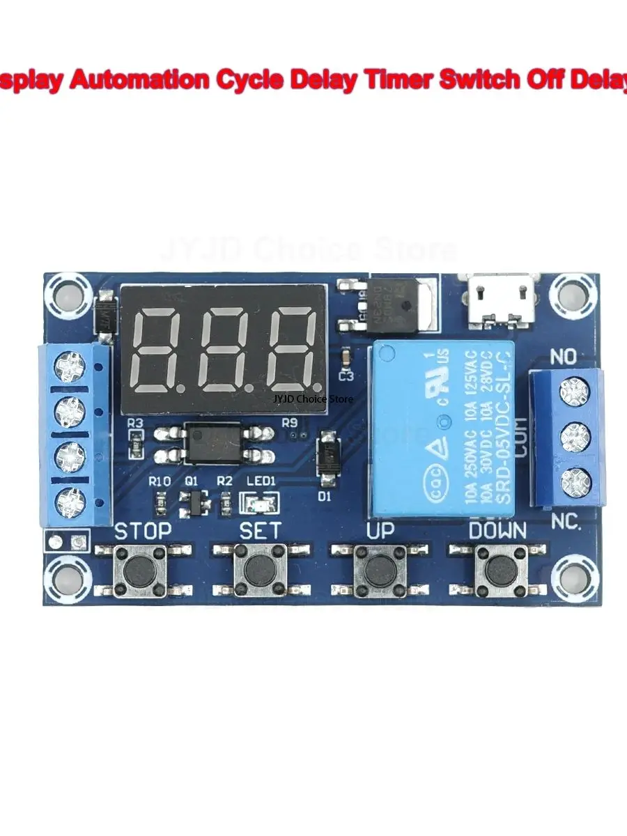 AliExpress NONE DC 6-30V Relay Module Trip Delay Switch Circuit Timer Adjustable Cycle Control Off Switch Delay Time Relay 6V 9V 12V 24V JYJD