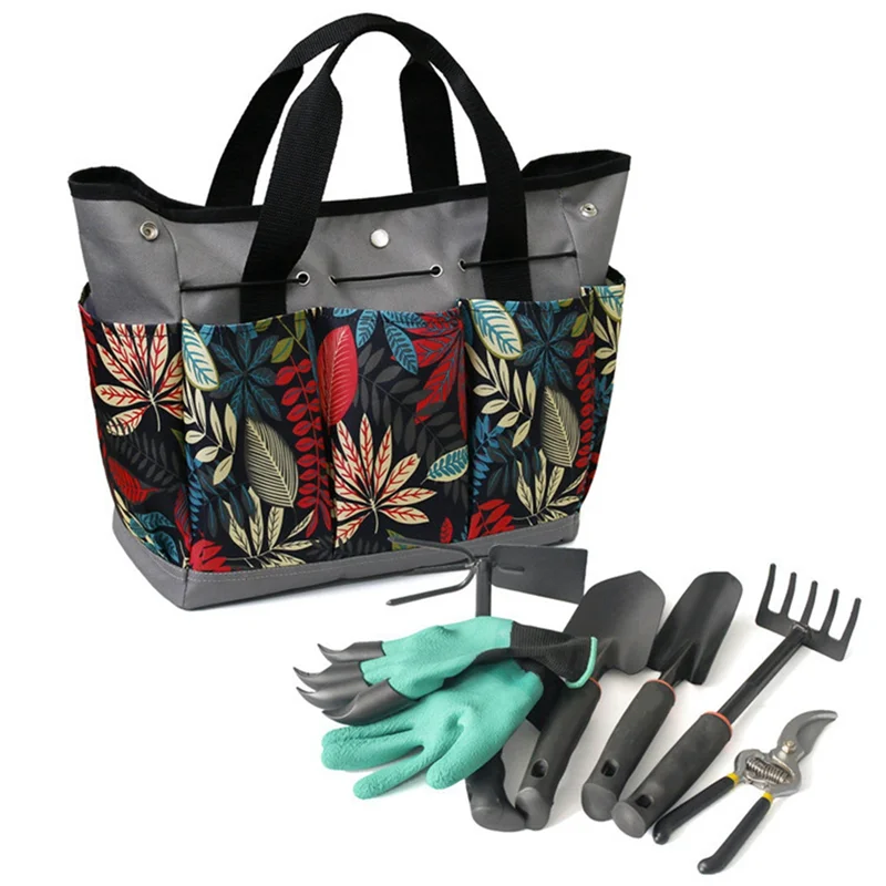 Organizer per borse da giardino, tessuto Oxford 600D, organizer multifunzionale per attrezzi da giardino resistente, riutilizzabile per esterni