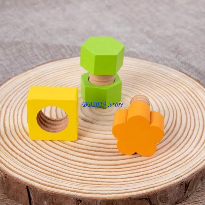 

Q0KB Имитация гайки и винта, игрушка-доска, интерактивная 3D-головоломка, сортировка цветов, подходящая форма, образовательная