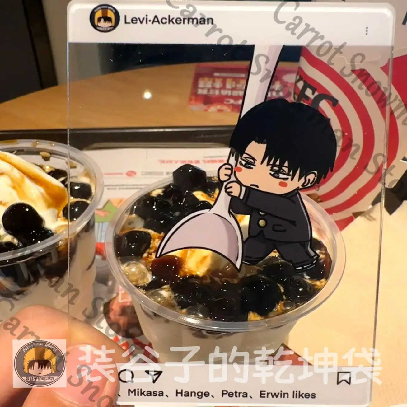 

Атака Титанов Леви Акерман Аниме Прозрачная карта Акриловая через карту Фотографии Косплей Мультфильм Подарок Украсить