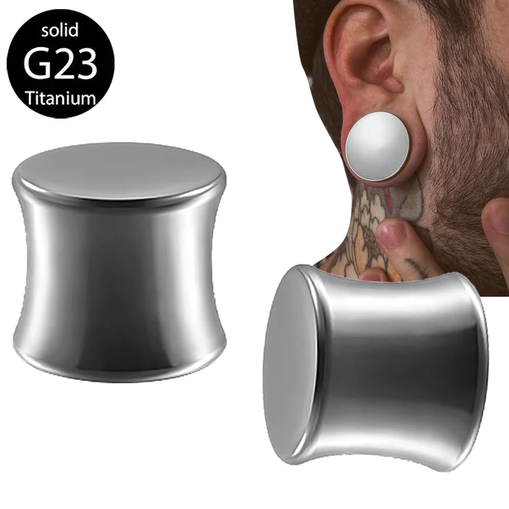 

Titanium Ear Gauges Flesh Tunnels Plugs Gauges Earring Expander Stretcher Ear Tunnels For Ears Plug Earrings Body Piercing Jewe
