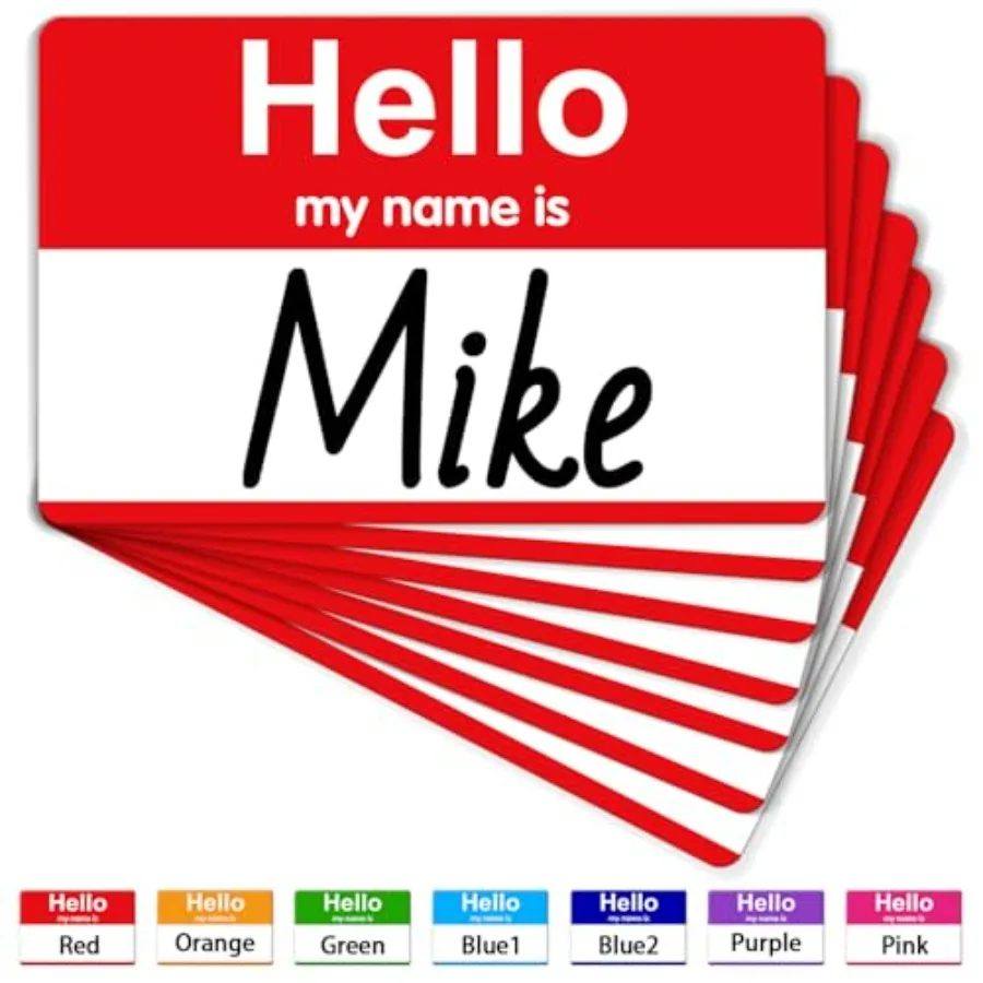 200 Pcs Name Tags Sticker, 3.5