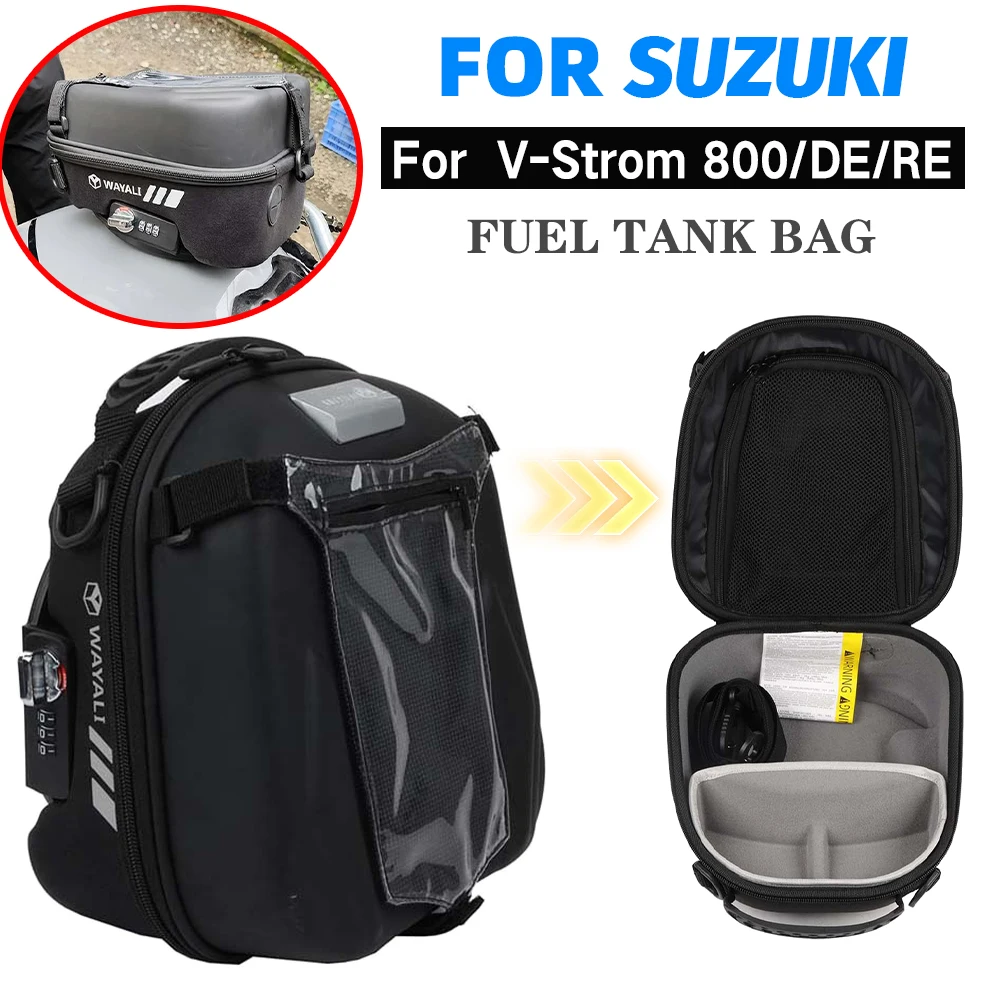 

For SUZUKI V-Strom 800 DE RE 800DE 800RE Vstrom DL800 Accessories Tank Bag Luggage Tanklock Storage Bags Phone Navigation Bag