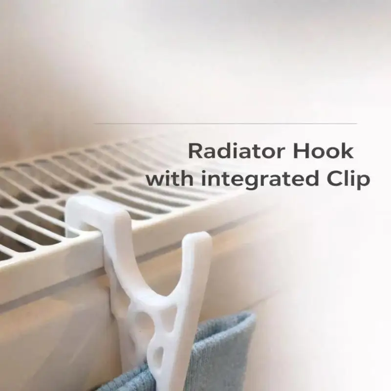 1/2/5Pcs 3D Printed Radiator Hooks With Integrated Clips Heater Towel Hangers For Home Laundry Drying Radiator Drying Tool