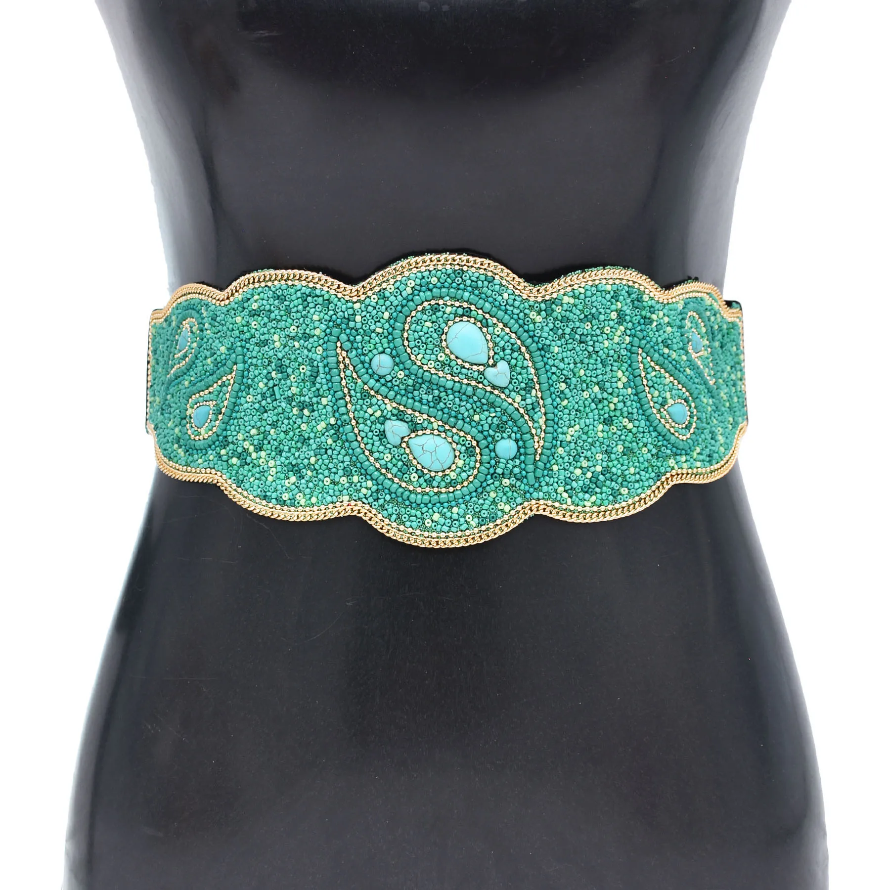 New Bagua Formation Colorful and Multicolor Charm Personalized Belt Elastic Belt Party Summer Fashion Accessories New