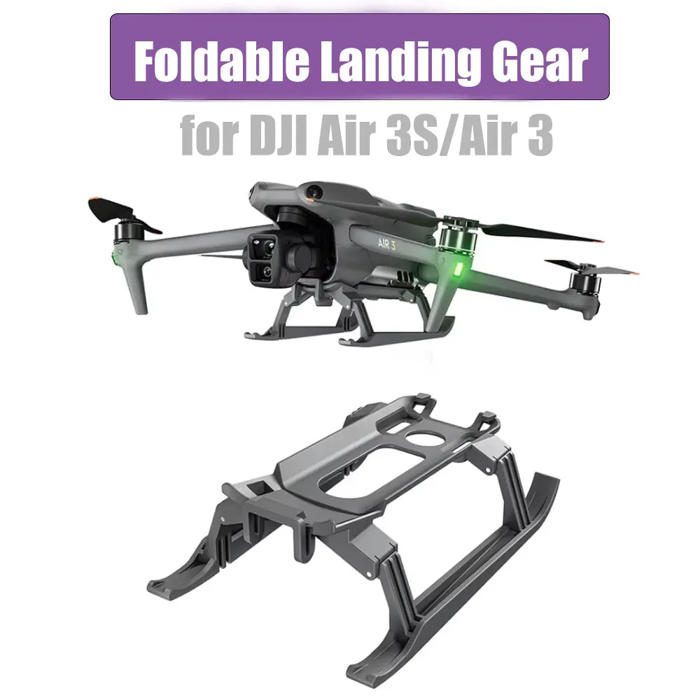 For DJI Air 3S Landing Gear Foldable Extensions Protector Leg Folding Landing Skid for DJI Mavic Air 3 Drone Accessories