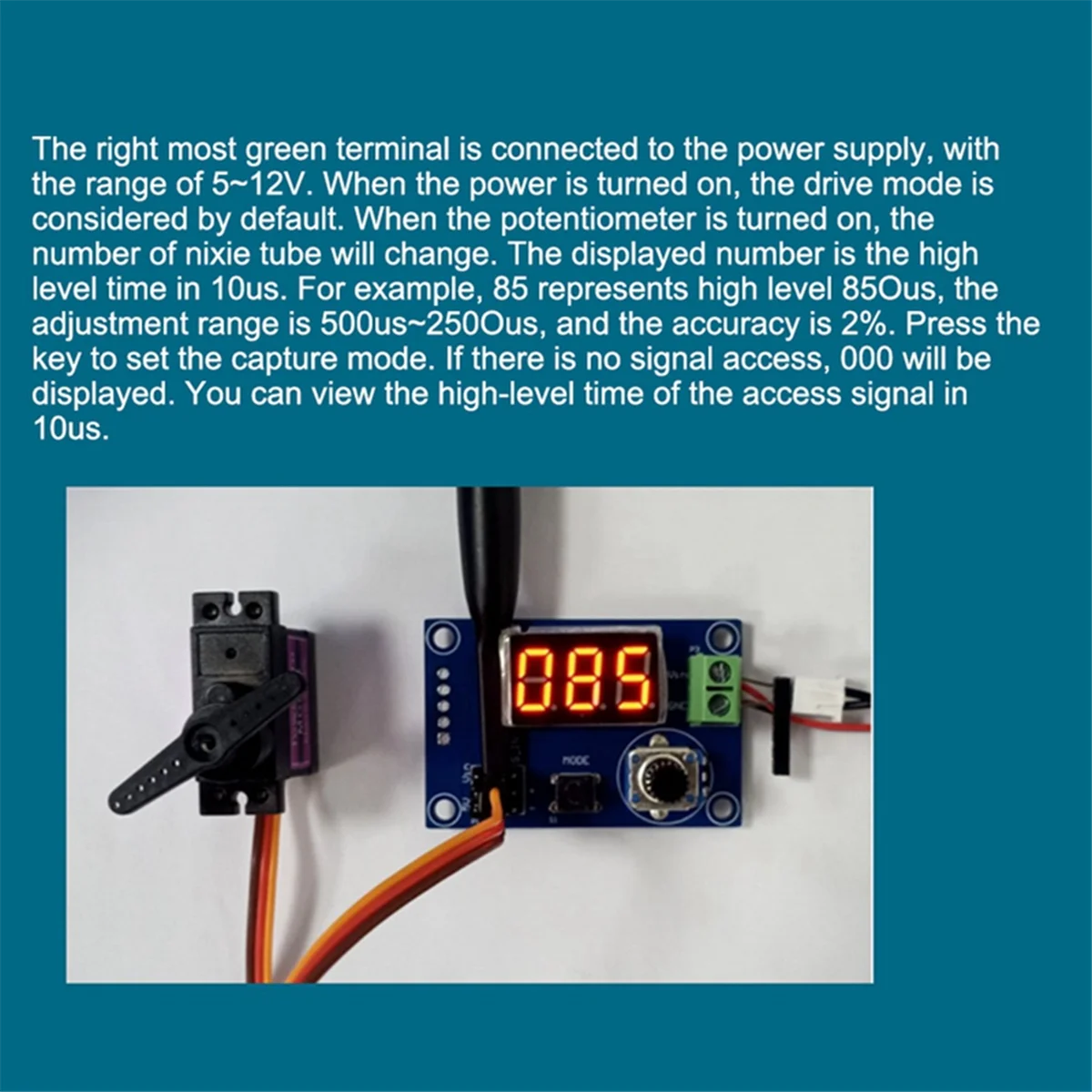 Three-Position Indicator Lights Power Supply Anti-Reverse Tester Servo Tester Multi-Functional Portable Servo Tester