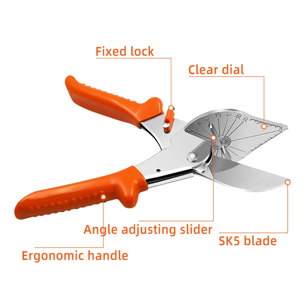 45-135 Degree Multi Angle Mitre Siding Wire Duct Cutter PVC PE Plastic Pipe Hose Scissor Cut Housework home decor Plumbing Tool