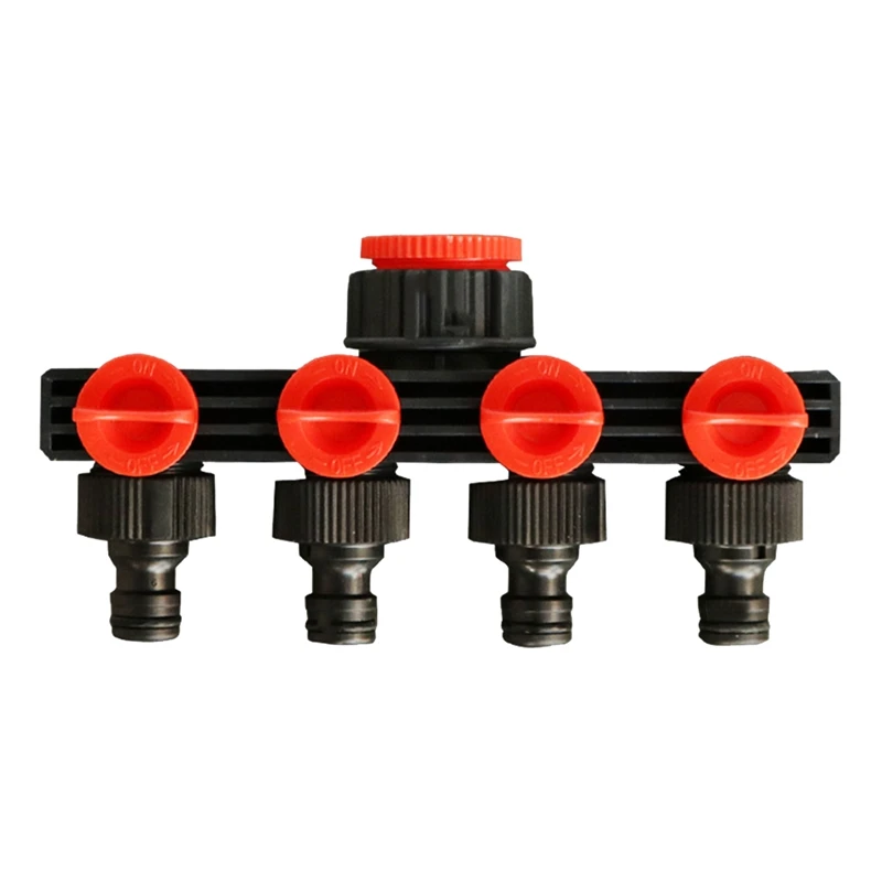 4 Way Hose Splitters For Automatic Watering Water Pipe Linker Timer Garden Water Irrigation Tool Faucet Divider