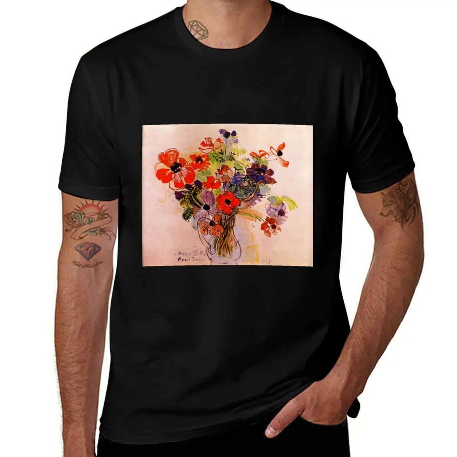 

Floral arrangement by Raoul Dufy T-Shirt custom t shirt sports fans t shirts for men cotton
