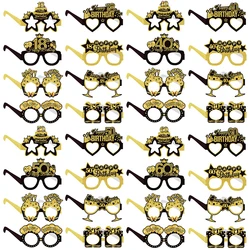 8pcs Birthday Party Paper Glasses 18th 40th 50th 60th Eyeglasses Gifts Props Photo Paper Decorations Novelty Funny Paper Glasses