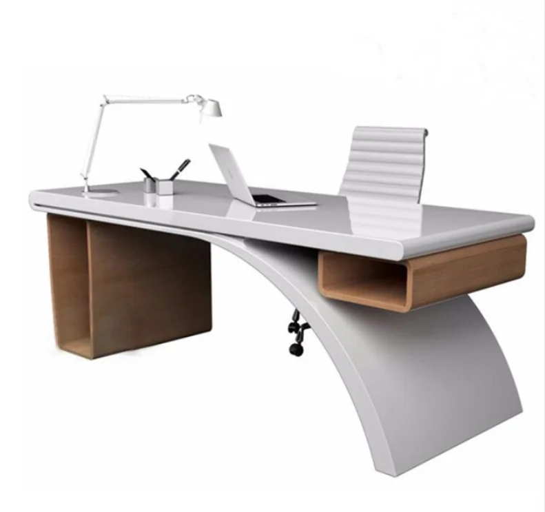 Computer desk, Nordic boss manager, special-shaped desk, paint desktop