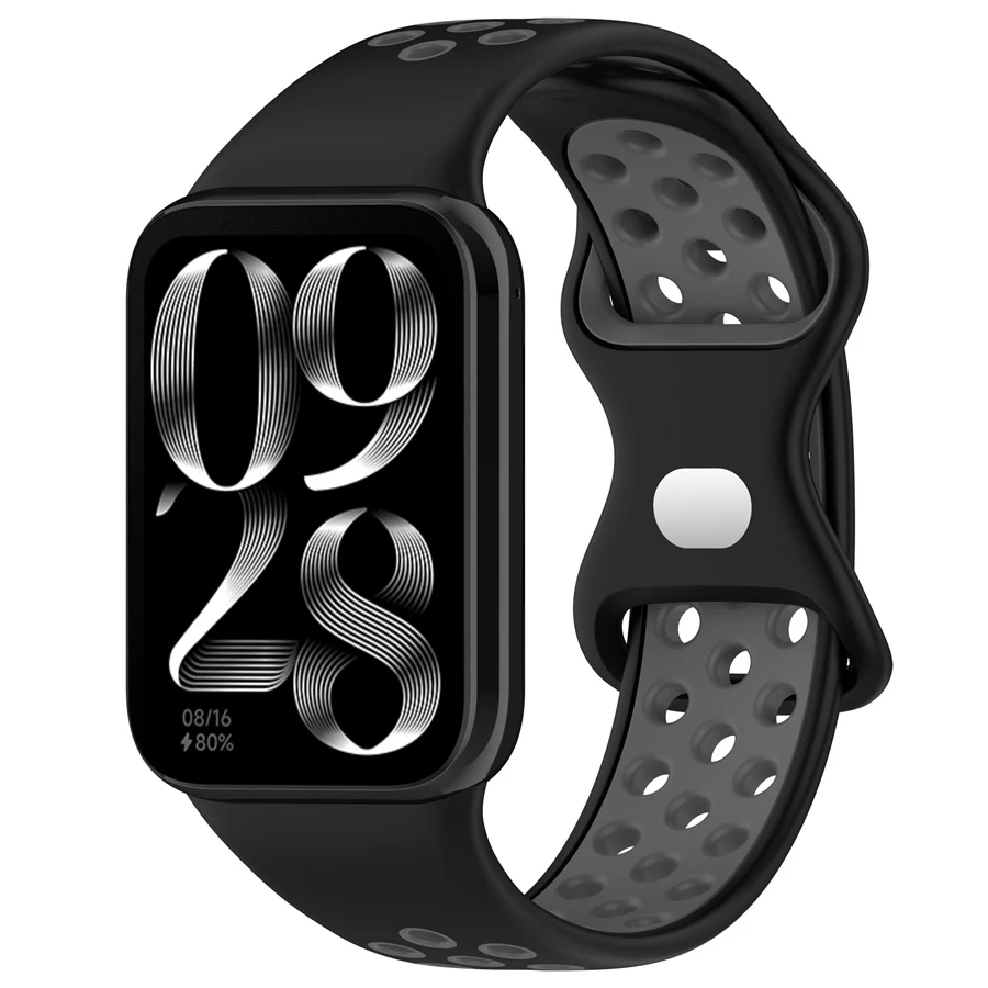 Ademend siliconen horlogebandje voor Redmi Watch 4 5 6 Sport, verwisselbare armband polsband voor Xiaomi Mi Band 8 Pro/9 Pro/10 Pro bandje