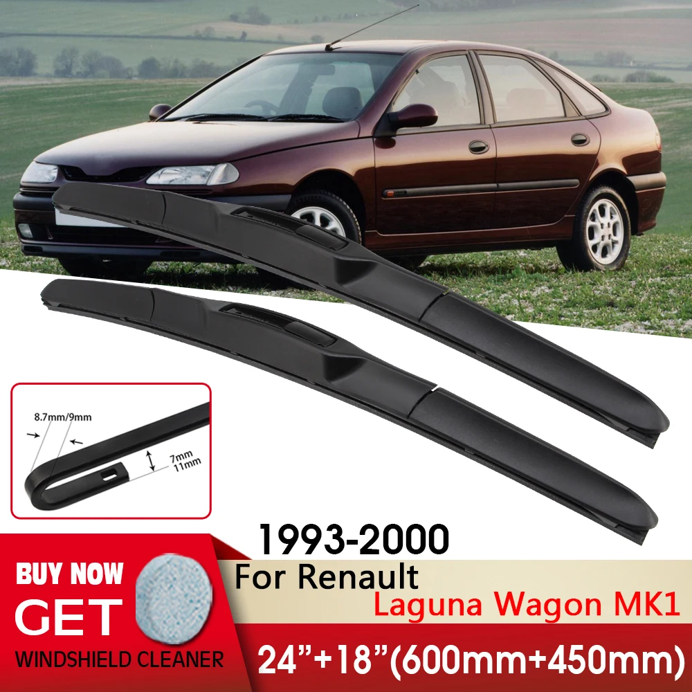 

Передние щетки стеклоочистителя автомобиля 24 "+ 18" для Renault Laguna Wagon MK1 1993-2000 Fit U Hook Arm лобовое стекло переднее окно