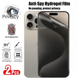 2PCS Anti-Spy Hydrogel Film For iPhone 15 14 11 13 12 Pro Max Mini 15 14 Plus Screen Protector For iPhone XS Max XR X 8 7 SE