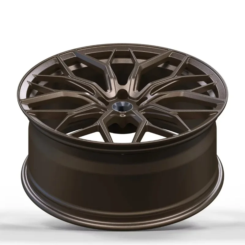 High-Performance Matte Bronze Forged Aluminium Sport Rims Multi-Spoke Car Alloy Wheels for 16 17 18 19 Cars New Condition