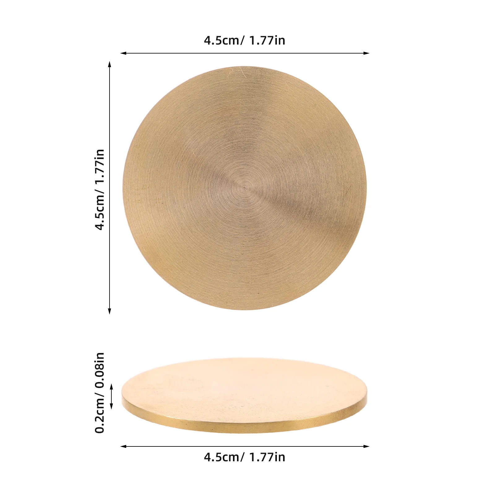 4Pcs Metal Stamping Copper Sheets 45mm Hand-Operated Plier Seals for Embossing Engraving DIY Craft Projects Solid Copper Stamps