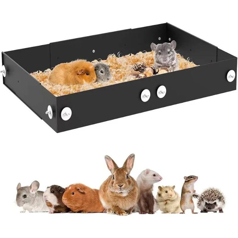 

Aluminum Alloy Urine Guard & Scatter Guard for Ferret Nation & Critter Nation Cages, Easy Install Poop Guard to Contain Mess, Ke