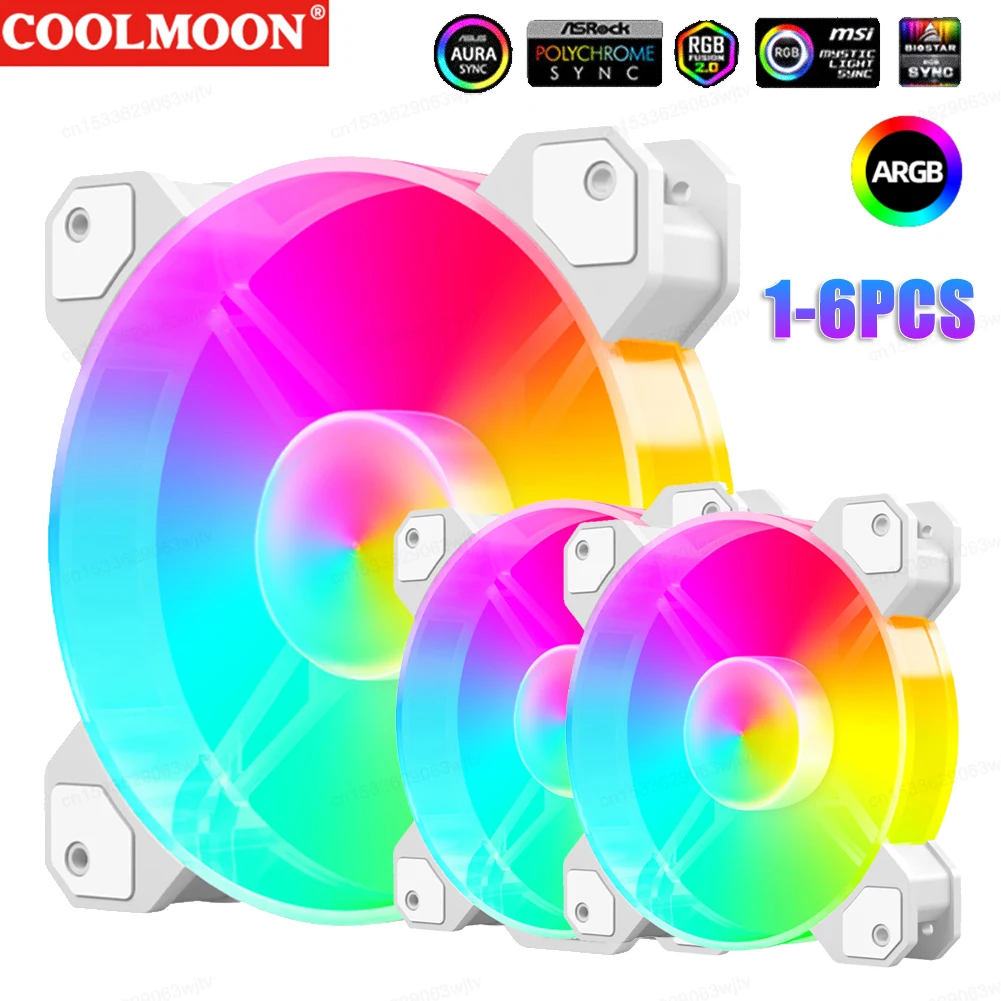 120mm Chassis Cooler Radiator Silent Case Cooler 5V 3PIN ARGB 12V 4PIN PWM PC Fan 16LED Lamp Beads Computer Cooler