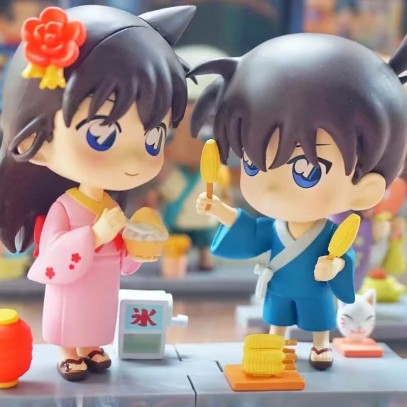 Figuras de la serie Detective Conan Garden Party, cajas ciegas, adorno de muñeca, modelo de juguete, Jimmy Kudo, Anime, regalos misteriosos, perímetro